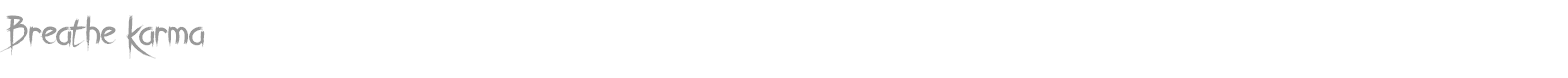 Breathe Karma font preview